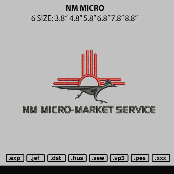 Nm Micro Embroidery File 6 sizes