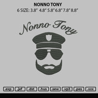 Nonno Tony Embroidery File 6 sizes