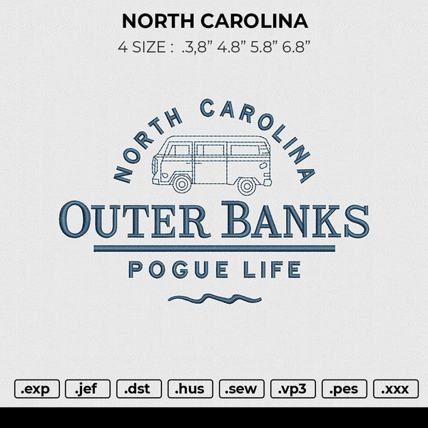 NORTH CAROLINA Embroidery