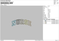 Nurse Color Embroidery File 6 sizes