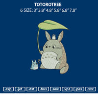 Totorotree Embroidery File 6 sizes