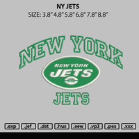 Ny Jets Embroidery File 6 sizes