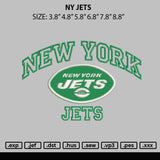 Ny Jets Embroidery File 6 sizes