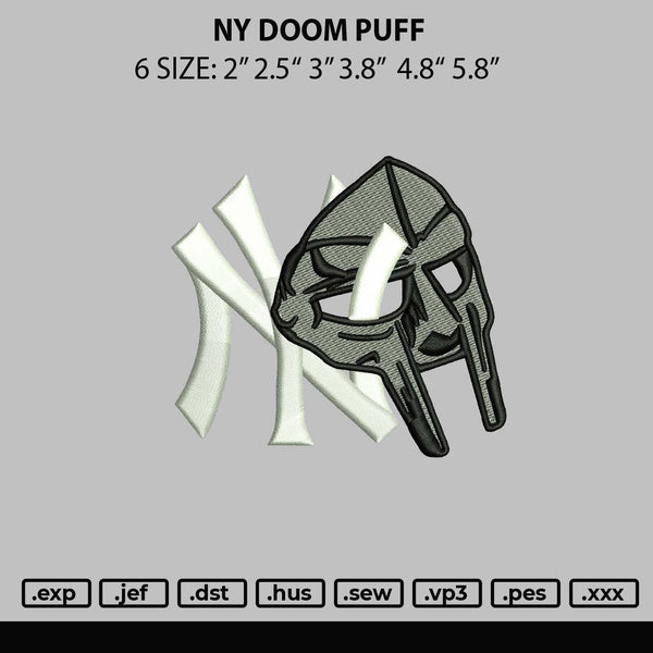 Ny Doom Puff Embroidery File 6 sizes