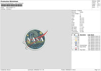 Nasa Emblem Embroidery File 6 sizes