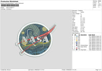 Nasa Emblem Embroidery File 6 sizes