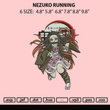 Nezuko Running Embroidery File 6 sizes