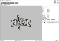 Nike Knife Filled Embroidery File 6 sizes