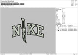 Nike Knife Filled Embroidery File 6 sizes