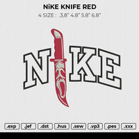 NiKE KNIFE RED Embroidery