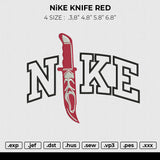 NiKE KNIFE RED Embroidery