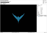 Nightwing Embroidery File 6 sizes