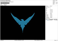 Nightwing Embroidery File 6 sizes