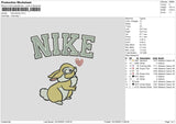 Nike Rabbit Love V2 Embroidery File 6 sizes