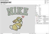 Nike Rabbit Love V2 Embroidery File 6 sizes