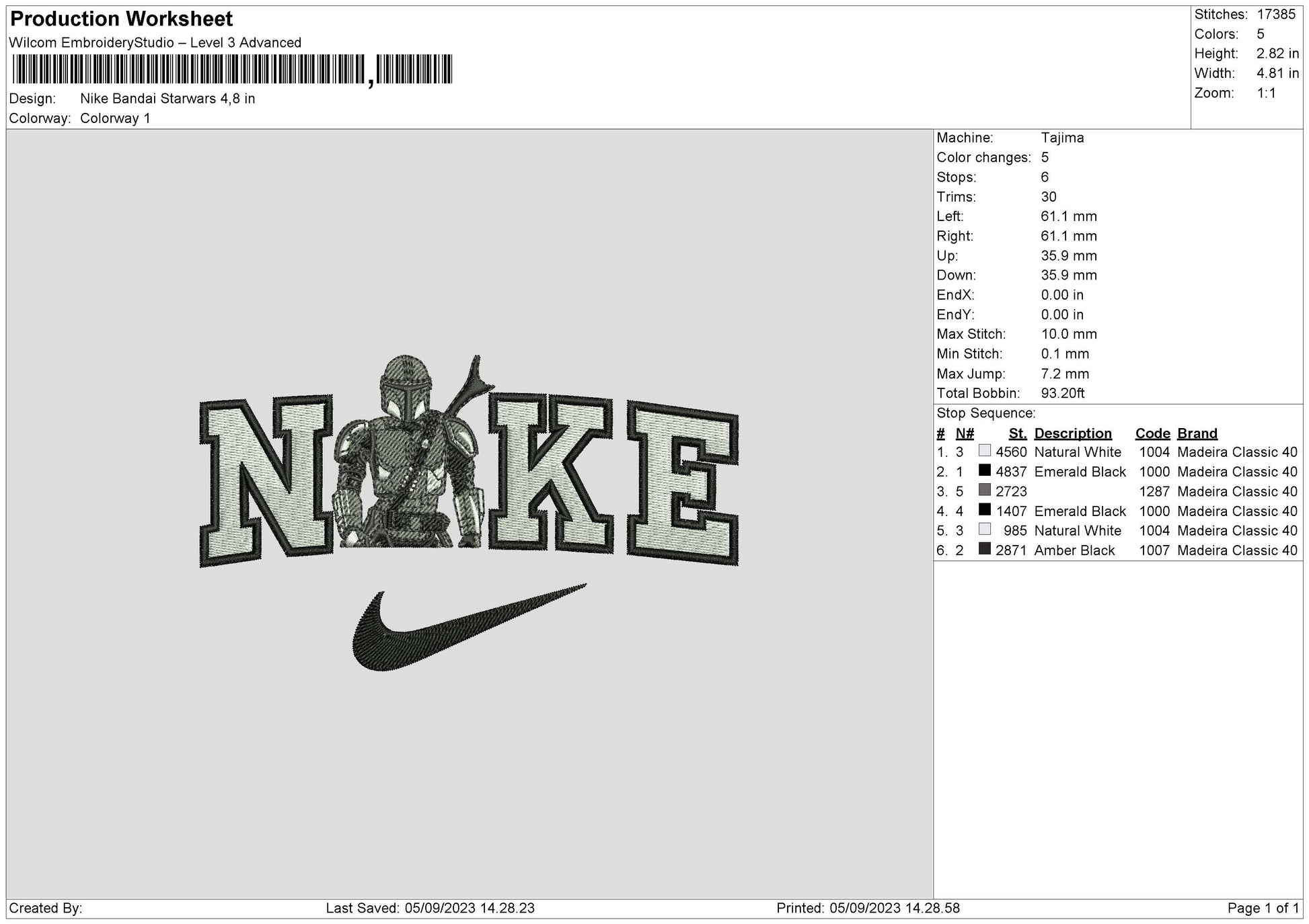 Nike Bandai Sw Embroidery File 6 sizes – embrostudio