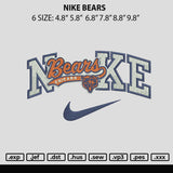 Nike Bears Embroidery File 6 sizes