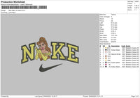 Nike Belle V2 Embroidery File 6 sizes