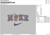 Nike Boo Monster Embroidery File 6 sizes