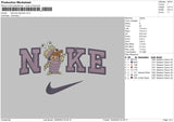 Nike Boo Monster Embroidery File 6 sizes