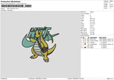 Nike Charizard 1602 Embroidery File 6 sizes