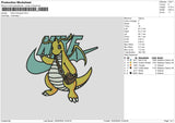 Nike Charizard 1602 Embroidery File 6 sizes