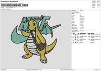 Nike Charizard 1602 Embroidery File 6 sizes