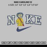 Nike Caroline V3 Embroidery File 6 sizes