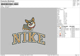 Nike Corgi Embroidery File 6 sizes