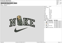 Nike Dog 0512b Embroidery File 6 sizes