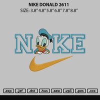 Nike Donald 2611 Ebroidery File 6 sizes