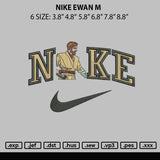 Nike Ewan M Embroidery File 6 sizes