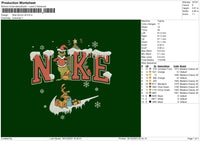 Nike Grinch V8 Embroidery File 6 sizes