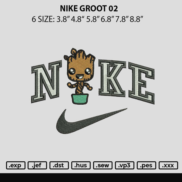 Nike Groot 02 Embroidery File 6 sizes