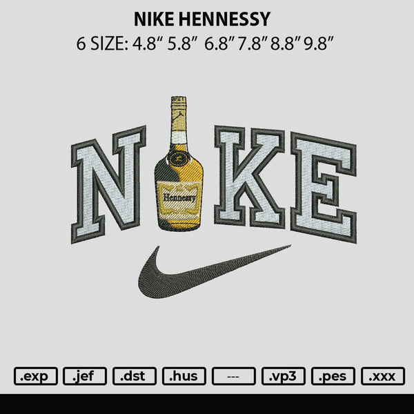 Nike Hennessy Embroidery File 6 sizes