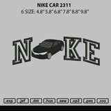 Nike Car 2311 Embroidery File 6 sizes