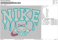 Nike Melt Rabbit Embroidery File 6 sizes