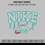 Nike Melt Rabbit Embroidery File 6 sizes