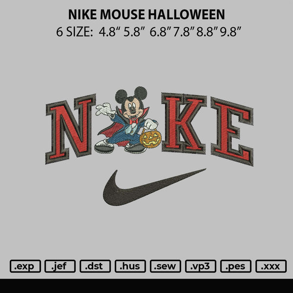 Nike Mouse Embroidery File 6 sizes