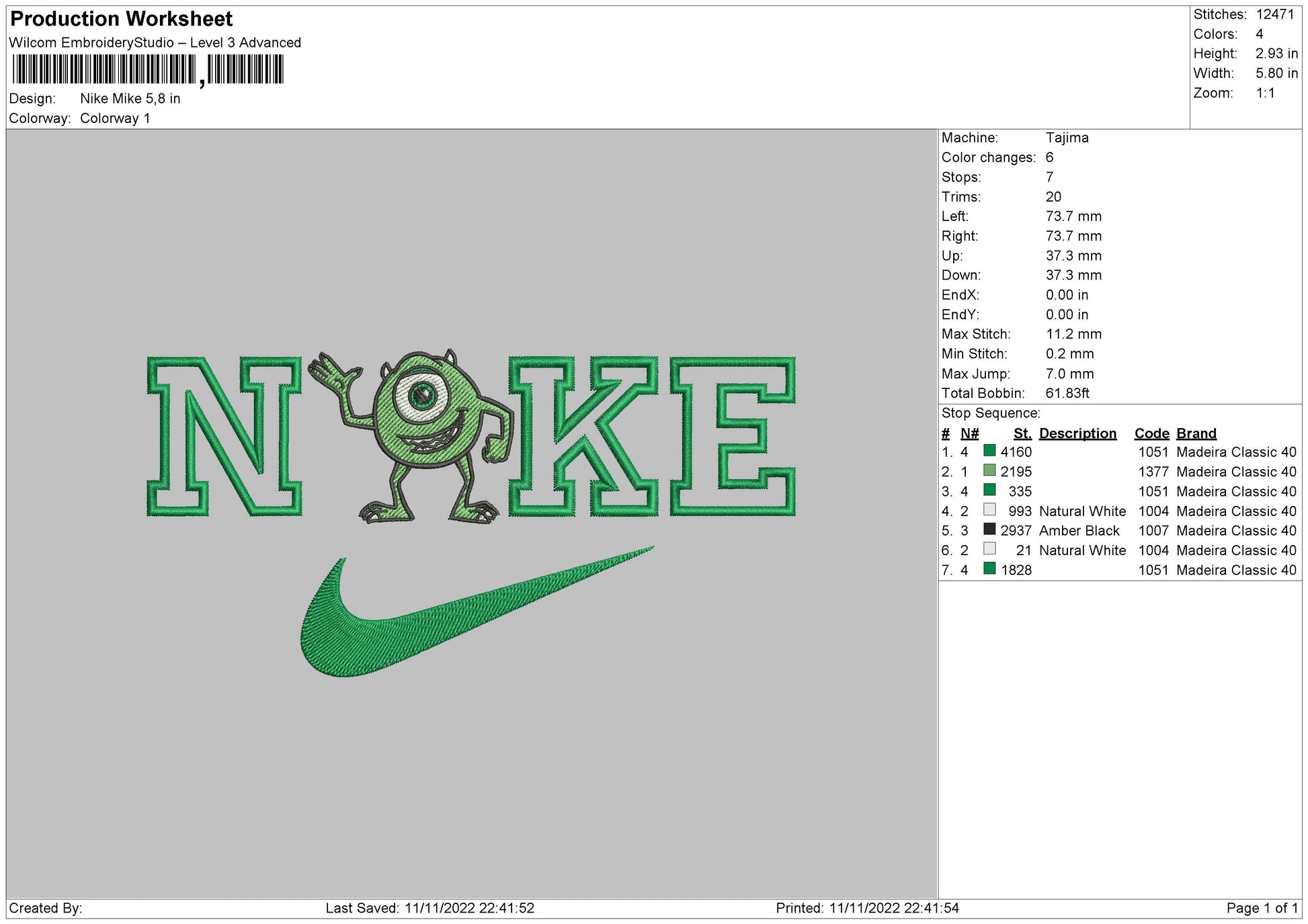 Nike Mike Embroidery – embrostudio