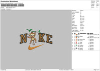 Nike Monkey Embroidery File 6 sizes