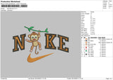 Nike Monkey Embroidery File 6 sizes