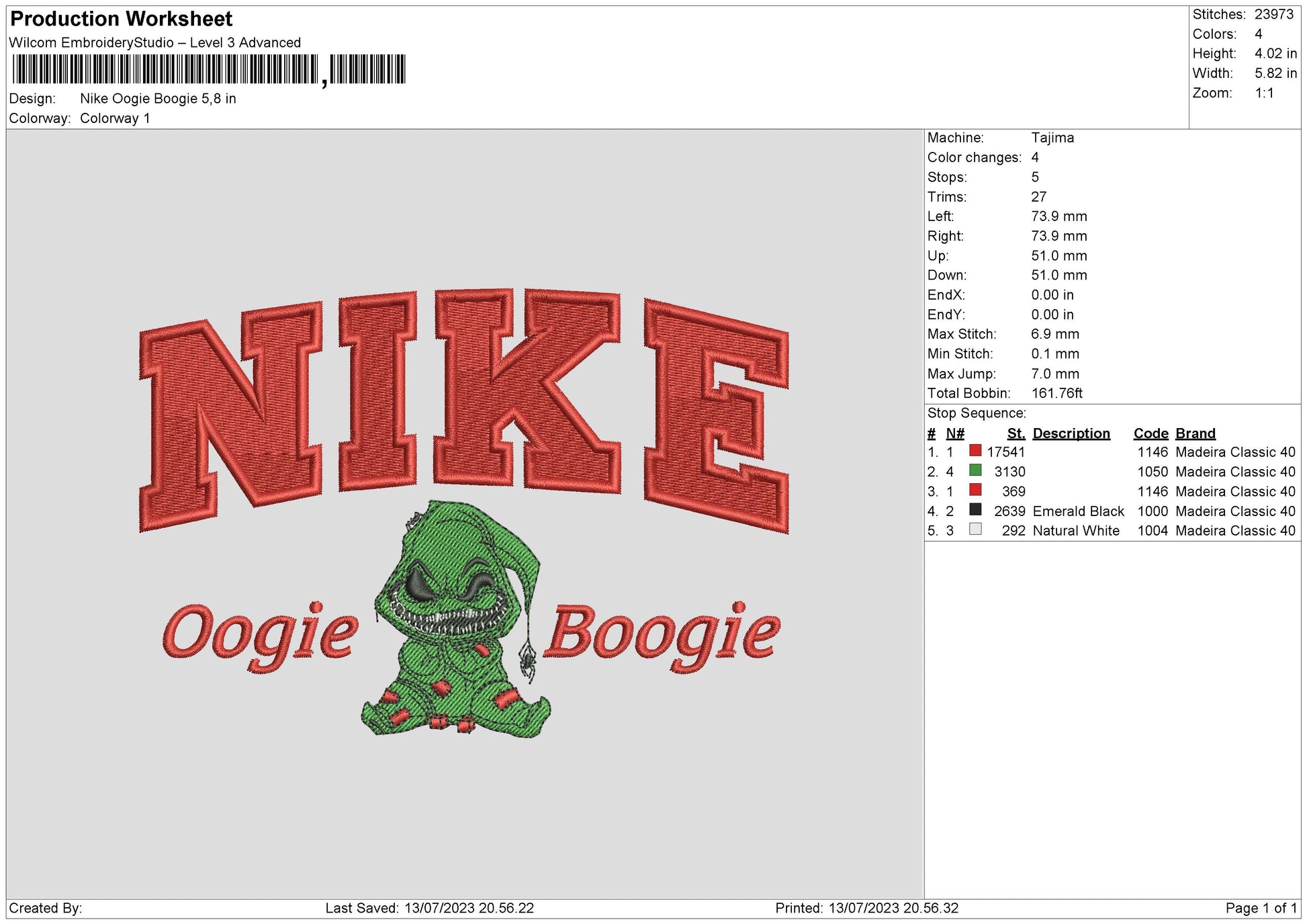 Nike Oogie Embroidery File 6 sizes – embrostudio