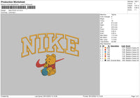 Nike Pooh V2 Embroidery File 6 sizes