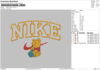 Nike Pooh V2 Embroidery File 6 sizes