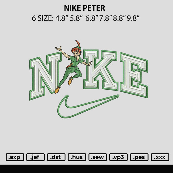 Nike Peter Embroidery File 6 sizes