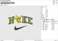 nike pikachu Embroidery