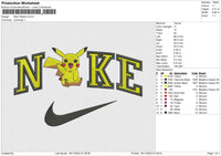 nike pikachu Embroidery