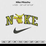 nike pikachu Embroidery