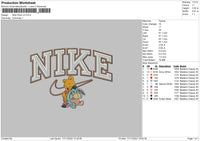 Nike Swoosh Pooh V4 Embroidery File 6 sizes